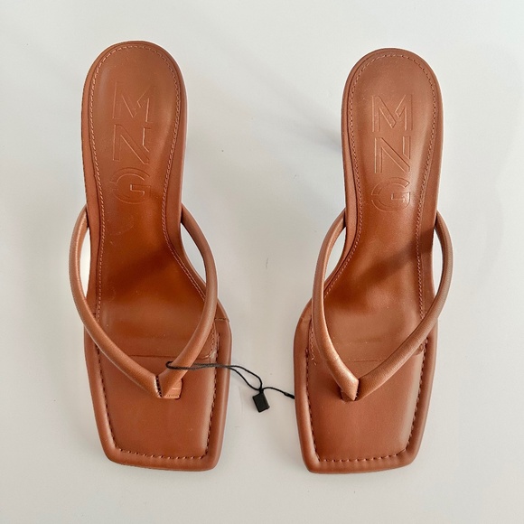 Mango - Heel leather sandals - Picture 1 of 8
